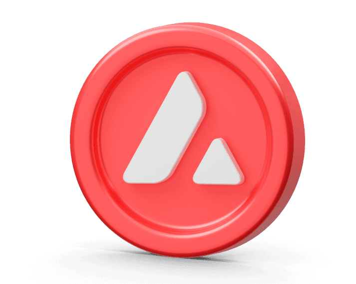 AVAX cryptocurrency 3D illustration