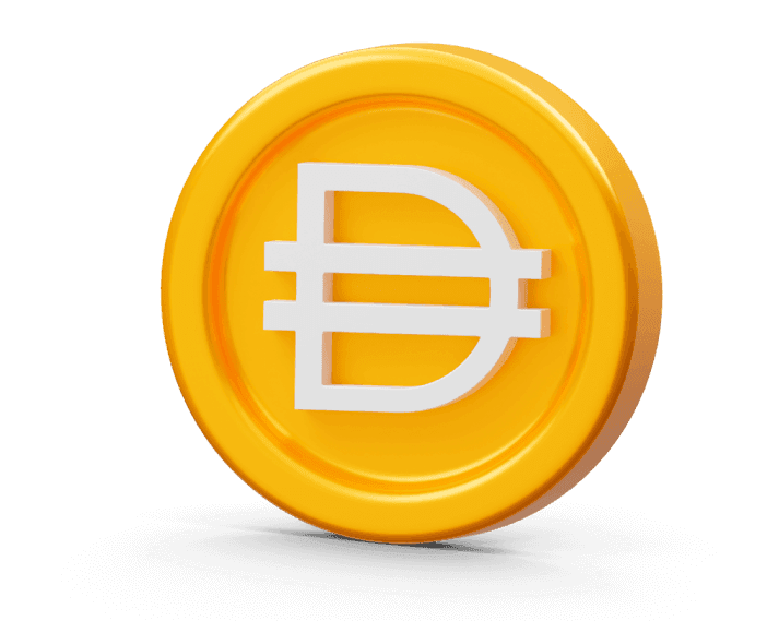 DAI cryptocurrency 3D illustration