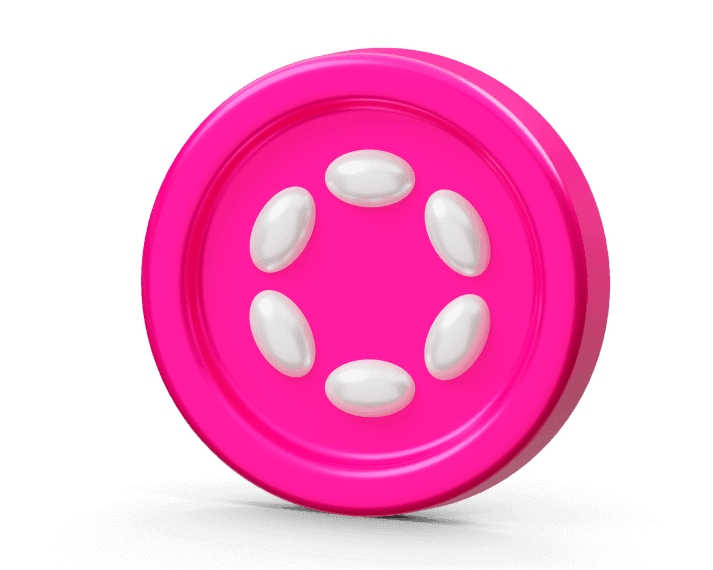 DOT cryptocurrency 3D illustration