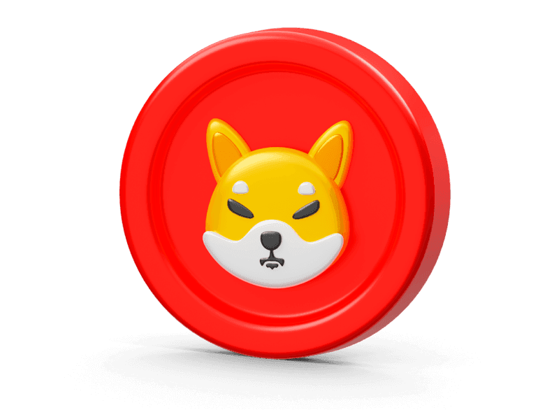 SHIB cryptocurrency 3D illustration