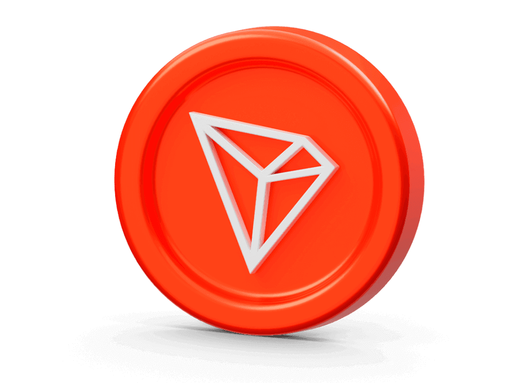 TRX cryptocurrency 3D illustration