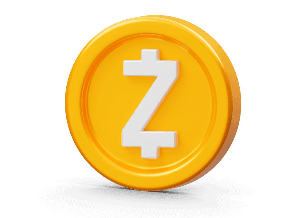 ZEC cryptocurrency 3D illustration
